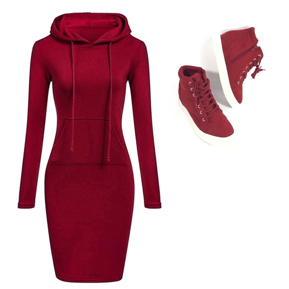 Dresses & Skirts - Sweatshirt Hoodie Dress NWT